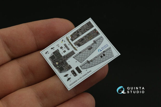 Quinta Studio QDS-48361 - A-10C 3D-Printed & coloured Interior on decal paper (for Hobby Boss kit) - Small Version  - 1:48