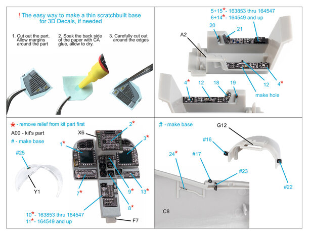 Quinta Studio QDS-48309 - AV-8B Late 3D-Printed & coloured Interior on decal paper (for Hasegawa kit) - Small Version  - 1:48