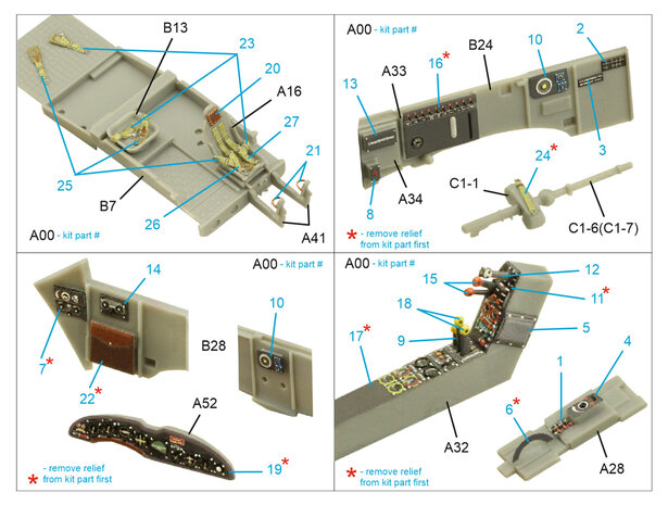 Quinta Studio QD72052 - Fw 189A 3D-Printed & coloured Interior on decal paper (For ICM kit)  - 1:72