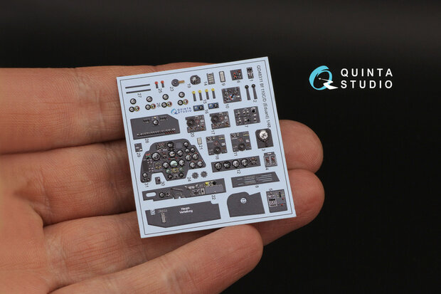 Quinta Studio QD48311 - Bf 110C/D 3D-Printed & coloured Interior on decal paper (for Eduard kit)  - 1:48