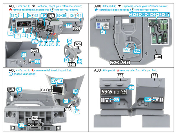 Quinta Studio QD35079 - K-4386 Typhoon VDV 3D-Printed & coloured Interior on decal paper (for Zvezda kit)  - 1:35