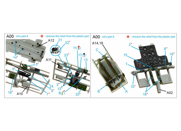 Quinta Studio QD48272 - P-40B 3D-Printed & coloured Interior on decal paper (for Airfix kit) - 1:48