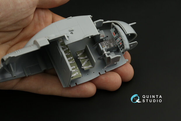 Quinta Studio QD48286 - UH-1C 3D-Printed & coloured Interior on decal paper (for HobbyBoss kit) - 1:48