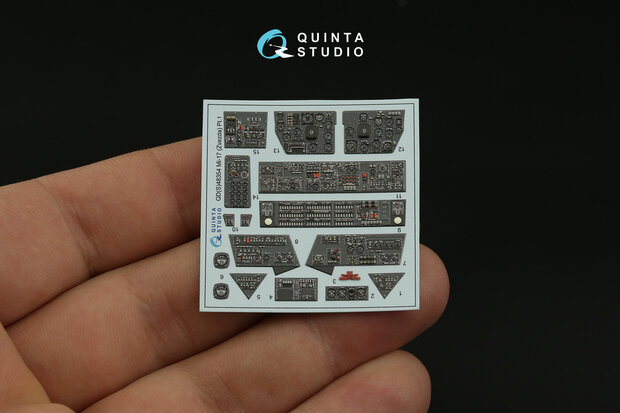 Quinta Studio QDS-48354 - Mi-17 (Mi-8MT Export version) 3D-Printed & coloured Interior on decal paper (for Zvezda kit) - Small Version - 1:48