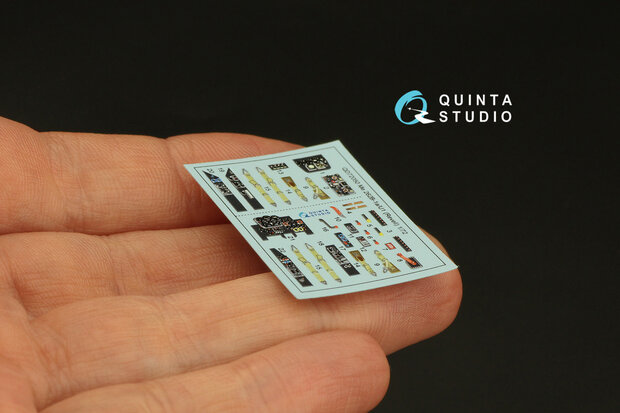 Quinta Studio QD72050 - Me-262B-1a/U1 3D-Printed & coloured Interior on decal paper (for Academy kit) - 1:72