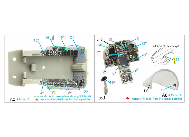 Quinta Studio QDS-48279 - F/A-18C early 3D-Printed & coloured Interior on decal paper (for HobbyBoss) - Small Version - 1:48