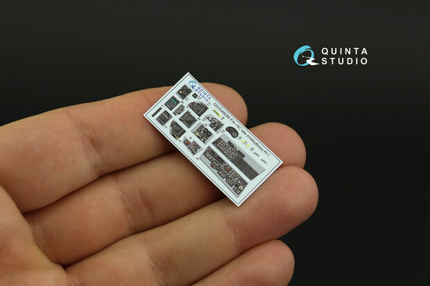 Quinta Studio QDS-48280 - F/A-18C late 3D-Printed & coloured Interior on decal paper (for HobbyBoss) - Small Version - 1:48