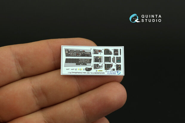 Quinta Studio QDS-48280 - F/A-18C late 3D-Printed & coloured Interior on decal paper (for HobbyBoss) - Small Version - 1:48