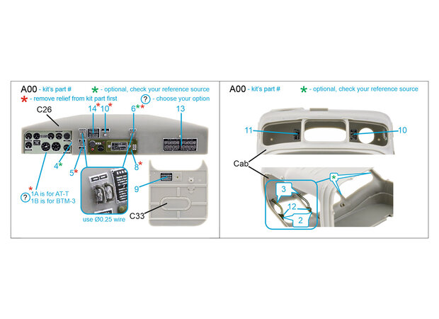 Quinta Studio QD35080 - AT-T/BTM-3 3D-Printed & coloured Interior on decal paper (for Trumpeter kit) - 1:35