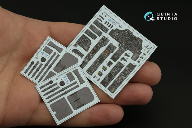 Quinta Studio QD35090 - AH-64A 3D-Printed & coloured Interior on decal paper (for Academy kit) - 1:35