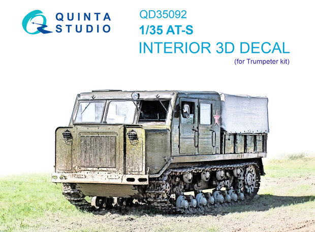 Quinta Studio QD35092 - AT-S 3D-Printed & coloured Interior on decal paper (for Trumpeter kit) - 1:35