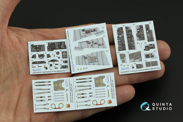 Quinta Studio QD48341 - F-4G early 3D-Printed & coloured Interior on decal paper  (for Meng kit) - 1:48