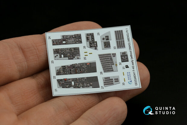 Quinta Studio QD48341 - F-4G early 3D-Printed & coloured Interior on decal paper  (for Meng kit) - 1:48