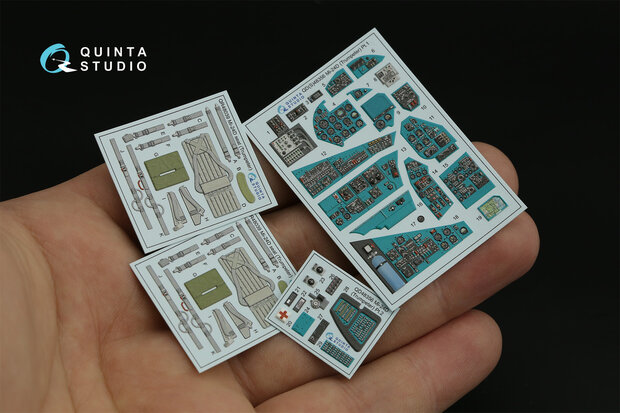 Quinta Studio QD48356 - Mi-24D 3D-Printed & coloured Interior on decal paper (for Trumpeter kit) - 1:48