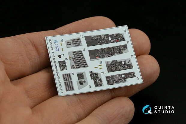 Quinta Studio QDS-48341 - F-4G early 3D-Printed & coloured Interior on decal paper  (for Meng kit) - Small Version - 1:48