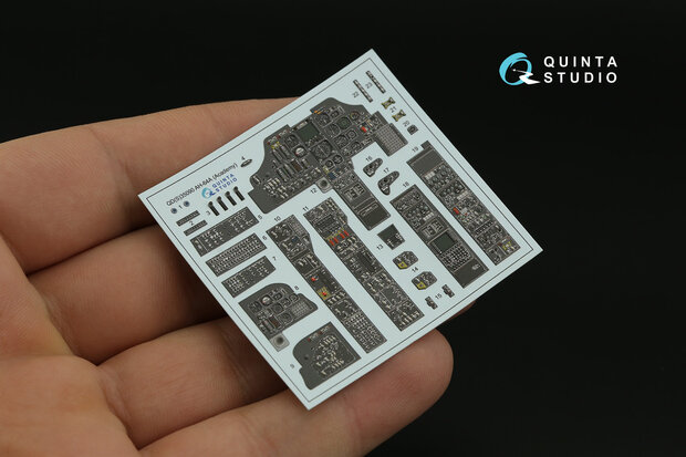 Quinta Studio QDS-35090 - AH-64A 3D-Printed & coloured Interior on decal paper (for Academy kit) - Small Version - 1:35