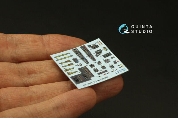 Quinta Studio QD72070 - Me 410 3D-Printed & coloured Interior on decal paper (for Italeri kit) - 1:72