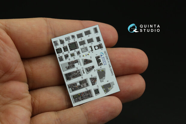 Quinta Studio QD72061 - F-14B 3D-Printed & coloured Interior on decal paper (for GWH kit) - 1:72