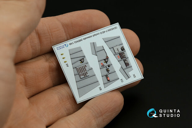 Quinta Studio QD48387 - F-4E early with slatted wing 3D-Printed & coloured Interior on decal paper (for Meng kit) - 1:48