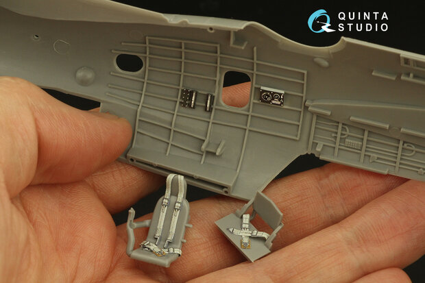 Quinta Studio QD48385 - TBM-3 Avenger 3D-Printed & coloured Interior on decal paper (for Accurate miniatures/Academy kit) - 1:48