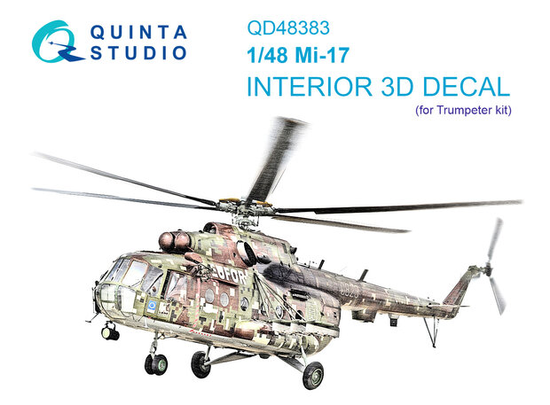 Quinta Studio QD48383 - Mi-17 3D-Printed & coloured Interior on decal paper (for Trumpeter kit) - 1:48