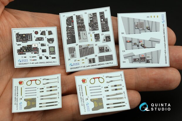 Quinta Studio QD48371 - F-4E with DMAS 3D-Printed & coloured Interior on decal paper (for Meng kit) - 1:48