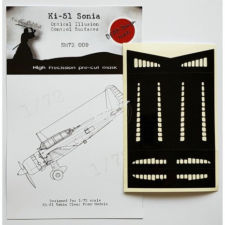 Dead Design Models SM72009 - Ki-51 Sonia Optical Illusion Control Surfaces (For Clear Prop kit) - 1:72