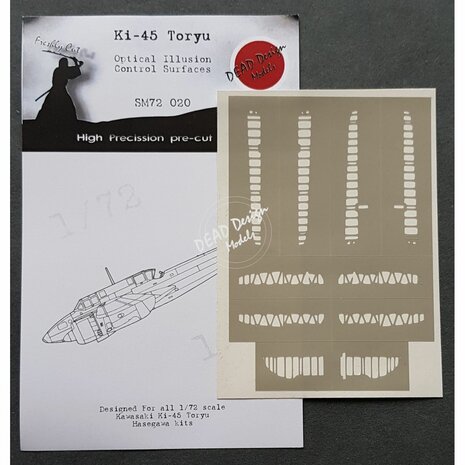 Dead Design Models SM72020 - Ki-45 Toryu Optical Illusion Control Surfaces (For Hasegawa kit) - 1:72