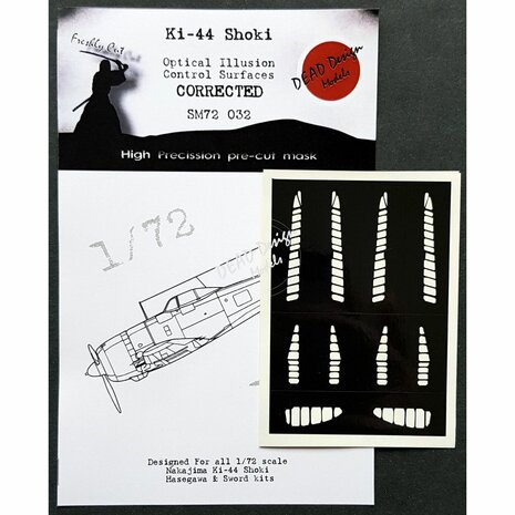 Dead Design Models SM72032 - Ki-44 Shoki Opical Illusion Control Surfaces - CORRECTED (For Hasegawa/Sword kit) - 1:72