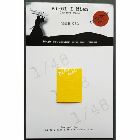 Dead Design Models VM48082 - Ki-61 I Hien Canopy Mask (For Arii/Otaki kit) - 1:48