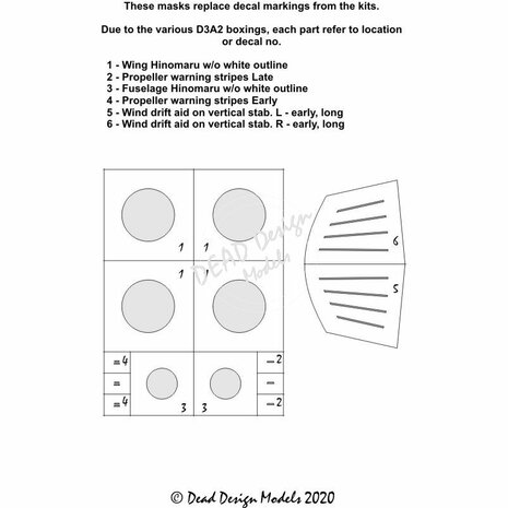 Dead Design Models VM72121 - D3A2 Val National Insignias Without White Outline (For Fujimi kit) - 1:72