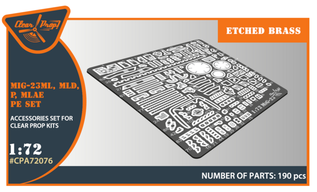 Clear Prop Models CPA72076 - MiG-23ML, MLD, P, MLAE PE set for CP kits - 1:72