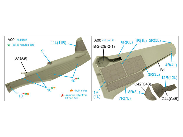 Quinta Studio QP32014 - Yak-9T Flaps and Panels (ICM) - 1:32