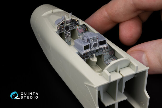 Quinta Studio QDS+48054 - Tornado IDS German 3D-Printed & coloured Interior on decal paper (for Revell kit) (with 3D-printed resin parts) - Small Version - 1:48