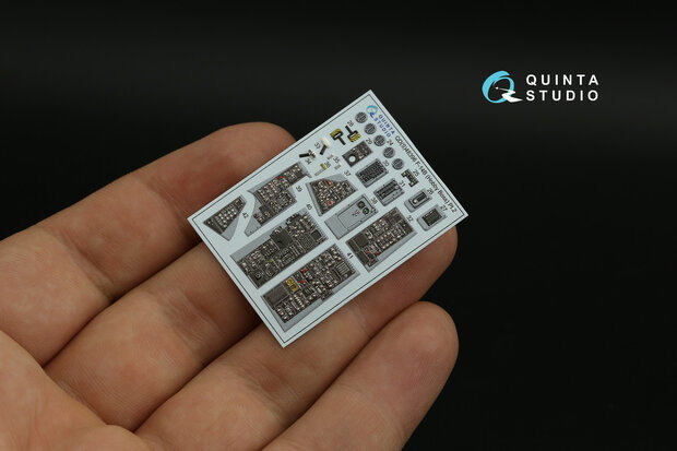 Quinta Studio QDS-48396 - F-14B 3D-Printed & coloured Interior on decal paper (for Hobby Boss kit) - Small Version - 1:48