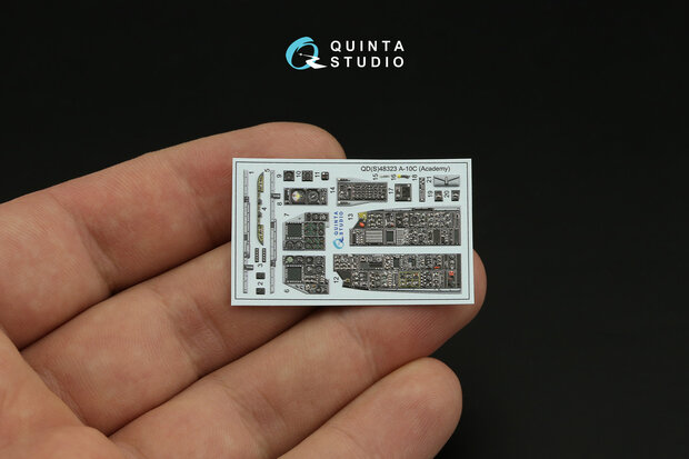 Quinta Studio QDS-48323 - A-10C 3D-Printed & coloured Interior on decal paper (for Academy kit) - Small Version - 1:48