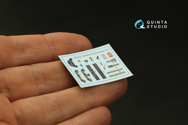 Quinta Studio QD72093 - Ta 152C/H 3D-Printed & coloured Interior on decal paper (for Dragon) - 1:72