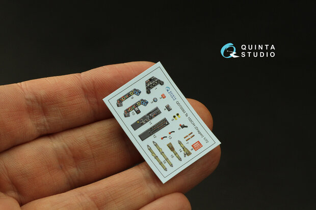 Quinta Studio QD72093 - Ta 152C/H 3D-Printed & coloured Interior on decal paper (for Dragon) - 1:72