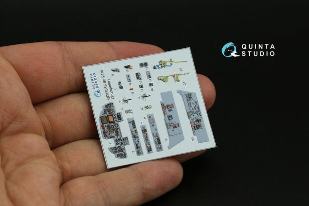 Quinta Studio QD72088 - Su-24M 3D-Printed & coloured Interior on decal paper (for Trumpeter) - 1:72