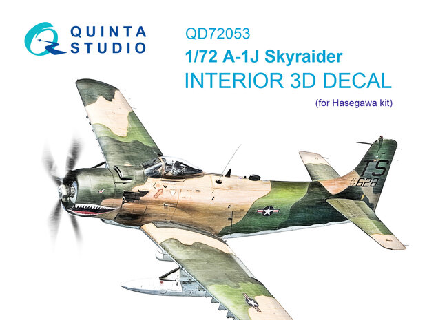 Quinta Studio QD72053 - A-1J 3D-Printed & coloured Interior on decal paper (for Hasegawa) - 1:72