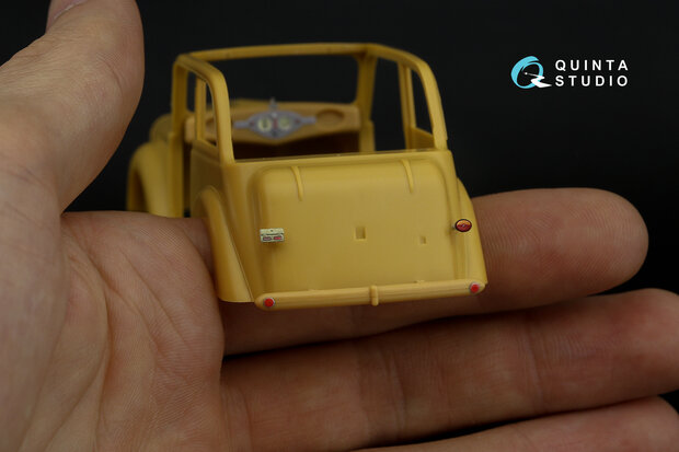 Quinta Studio QD35082 - 1937 Opel Olympia 3D-Printed & coloured Interior on decal paper (for Bronco kit) - 1:35