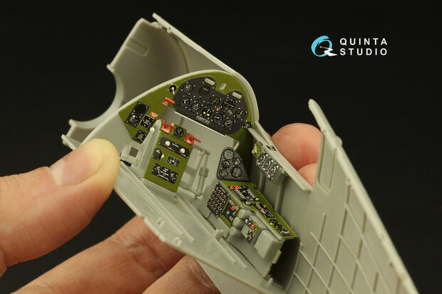 Quinta Studio QD32133 - F6F-3 Hellcat 3D-Printed & coloured Interior on decal paper (for Trumpeter) - 1:32