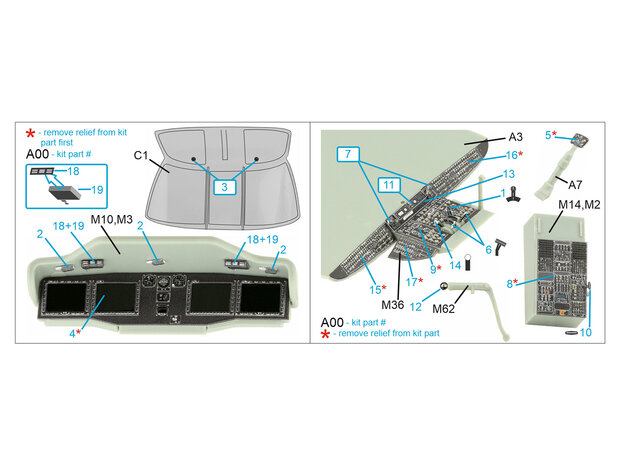 Quinta Studio QDS-35109 - MH-60S 3D-Printed & coloured Interior on decal paper (for Academy kit) - Small Version - 1:35