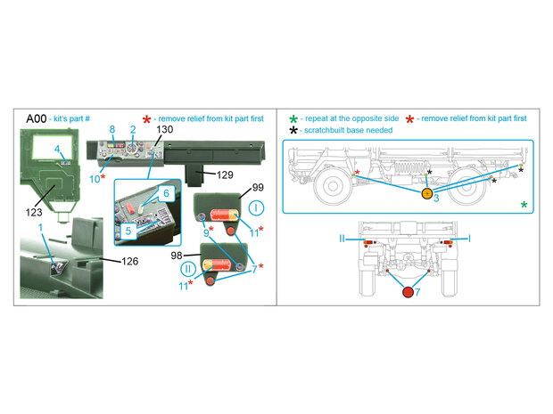 Quinta Studio QD35097 - MAN mil gl family 3D-Printed & coloured Interior on decal paper (for Revell kit) - 1:35