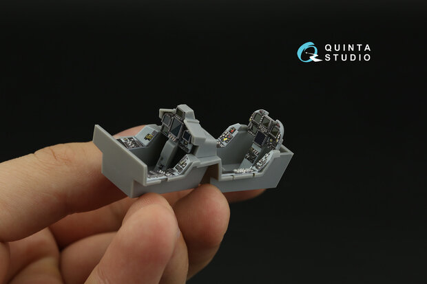 Quinta Studio QDS-48373 - F/A-18F late  / EA-18G 3D-Printed & coloured Interior on decal paper (for Hobby Boss kit) - Small Version - 1:48