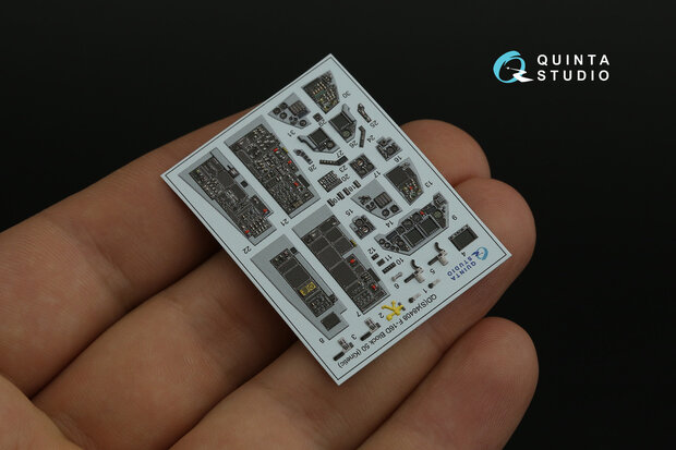 Quinta Studio QD48408 - F-16D block 50 3D-Printed & coloured Interior on decal paper (for Kinetic 2022 tool) - 1:48