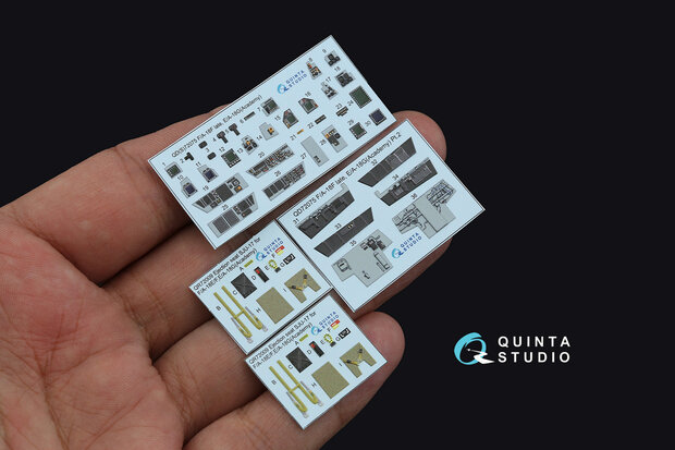 Quinta Studio QD72075 - F/A-18F Late, E/A-18G 3D-Printed & coloured Interior on decal paper (for Academy kit) - 1:72