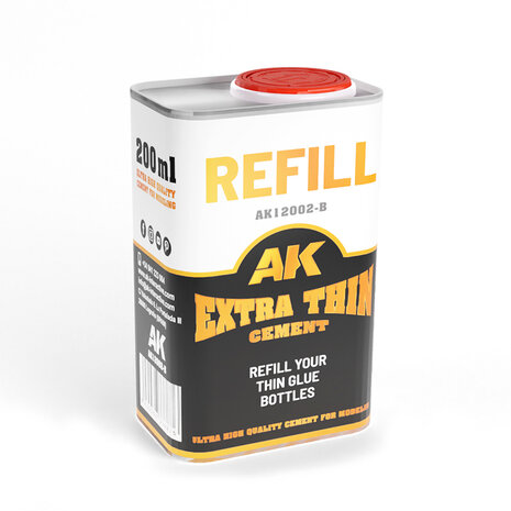 AK12002-B - 200 ml Refill - Extra Thin Cement - [AK Interactive]