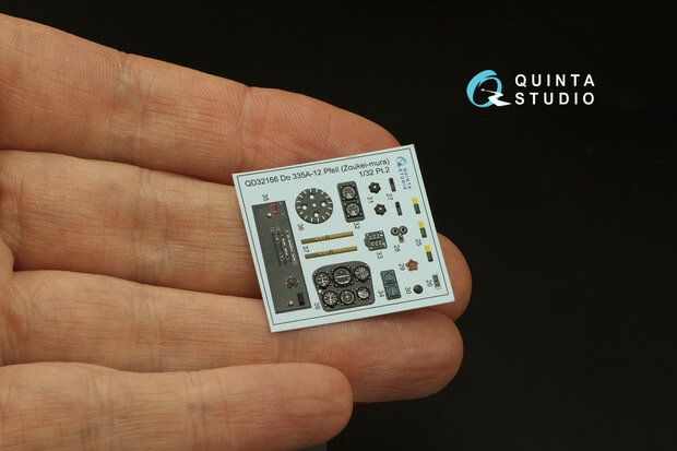 Quinta Studio QD32166 - Do 335A-12 3D-Printed & coloured Interior on decal paper (for Zoukei-mura kit) - 1:32