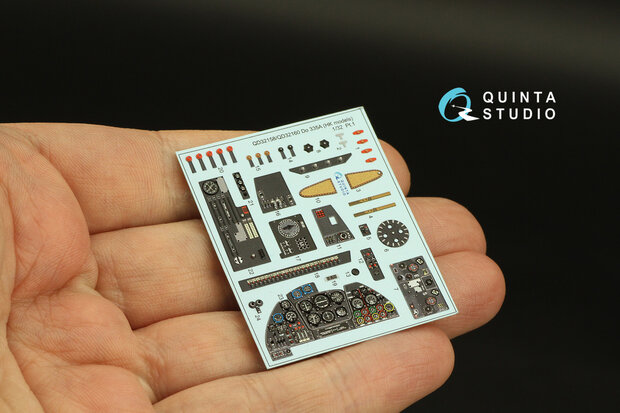 Quinta Studio QD32160 - Do 335A-10 3D-Printed & coloured Interior on decal paper (for HK models kit) - 1:32